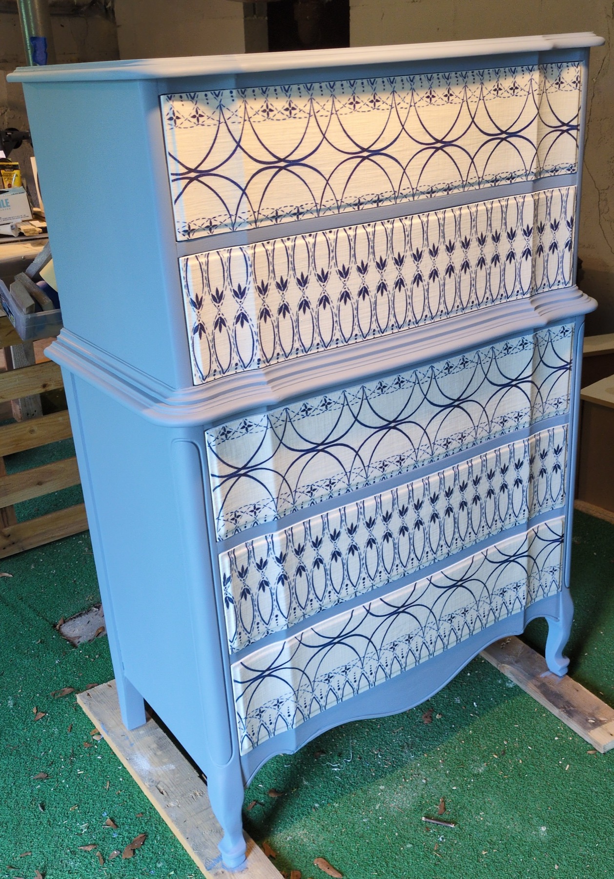 White Fabric Dresser photo 2